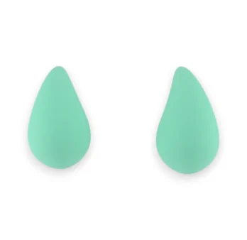Mint green drop earrings