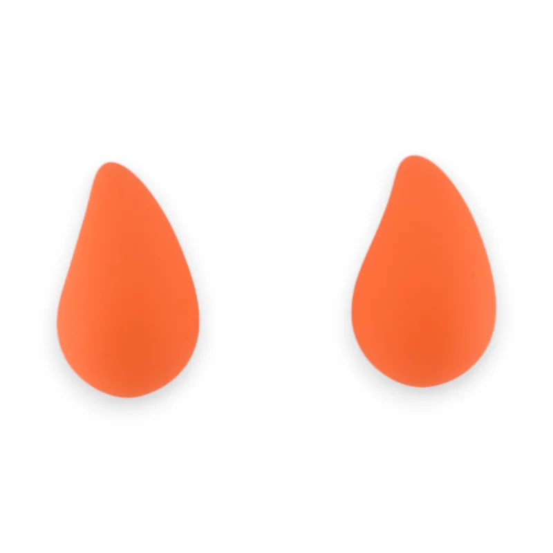 Boucles d'oreilles goutte orange