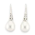 Silver fantasy drop pearl earrings