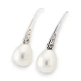 Boucles d'oreilles fantaisies argentées gouttes perles