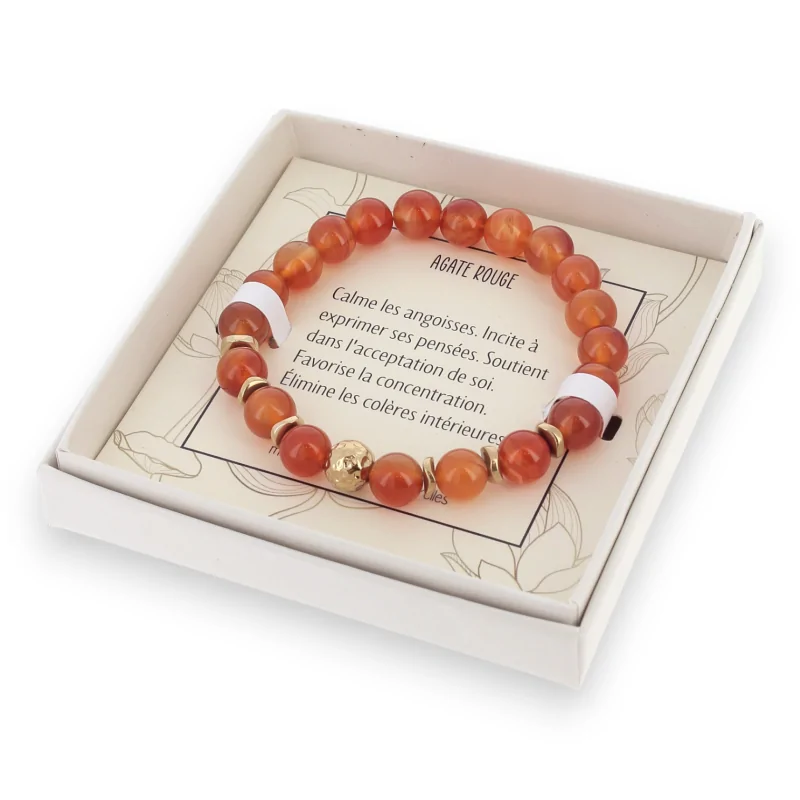 Rotes Achat-Armband mit Lolilota-Box