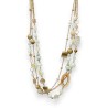 Schmuckset vergoldete Fantasie-Mehrfachreihen-Halskette mit verschiedenen Perlen
