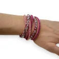 Bracelet double rose strass