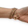 Doppelarmband Rosa Strass