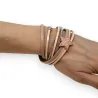 Doppelarmband aus rosa Leder mit Stern