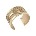 Bracciale polso largo albero della vita e similpelle glitterata, oro rosa