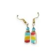 Gold-tone multi-strand multicolor costume necklace set