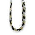 Cleopatra fantasy necklace in tricolor braid