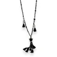 Collier sautoir noir étoile filante