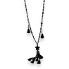 Collier sautoir noir étoile filante