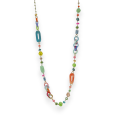 Feines, mehrfarbiges Halskette mit Perlen und verschiedenen Formen