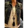 Collier sautoir nuances noires