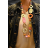 Mehrfarbiges Vintage-Langkette-Halskette