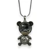 Fantasy Gray Metal Baby Teddy Bear Necklace