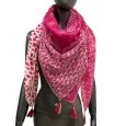 4-sided fuchsia patchwork scarf