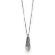 Silver Long Necklace Ballerina Dancer