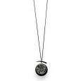 Silver fantasy necklace with 3 overlapping leopard circles