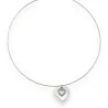 Zweifaches Herz Silber Halsband Fantasie-Kette