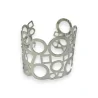 Silver geometric-shaped cuff bracelet