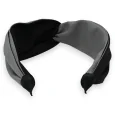 Wide bicolor grey and black headband