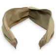 Wide bicolor beige and taupe headband