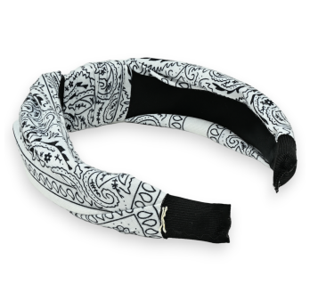 White printed headband bandanas