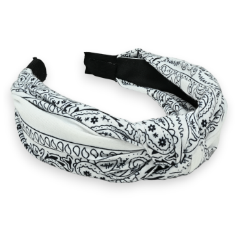 Headband printed white bandanas