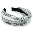 White printed headband bandanas