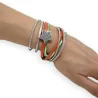 Doppelwickelarmband 3 Farben silberne Stern