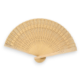 Carved wood fan