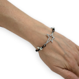 Thin elastic star rhinestone bracelet