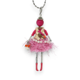 Halskette Sautoir Pepète modische rosa Kleid