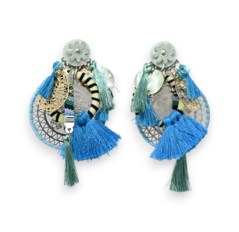 Dream catcher earrings blue shades