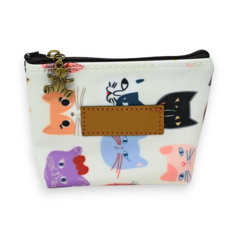 Multicolored funny cat patterns wallet