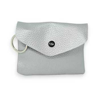 Silver grey synthetic wallet