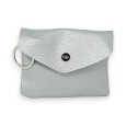 Silver-grey synthetic wallet