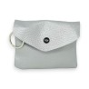 Silver grey synthetic wallet