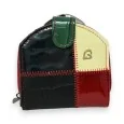 Portefeuille porte monnaie cuir compact patchwork