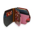 Compact patchwork leather wallet coin purse