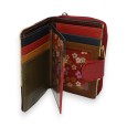 Patchwork leather rectangular wallet purse