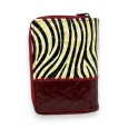 Rectangle patchwork leather wallet purse