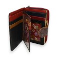 Rectangle patchwork leather wallet purse