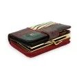 Rectangle patchwork leather wallet purse