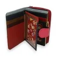 Portefeuille porte monnaie cuir rectangle patchwork