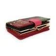 Patchwork rectangle leather wallet purse