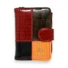 Portefeuille porte monnaie cuir rectangle patchwork