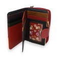 Patchwork rectangle leather wallet purse