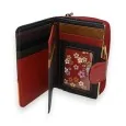 Portefeuille porte monnaie cuir rectangle patchwork