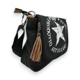 Black vintage star shoulder bag