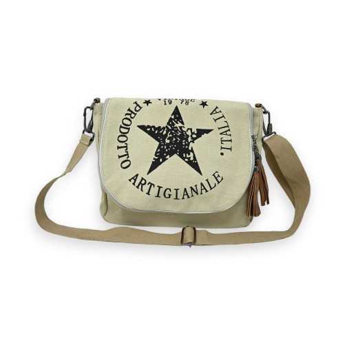 Vintage Beige Star Crossbody Bag